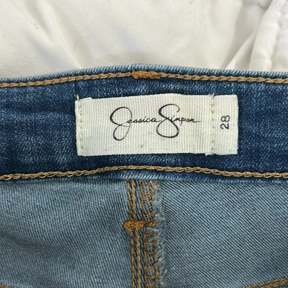 Jessica Simpson Kiss Me super skinny Jeans dark wash blue size 28 - Picture 6 of 7